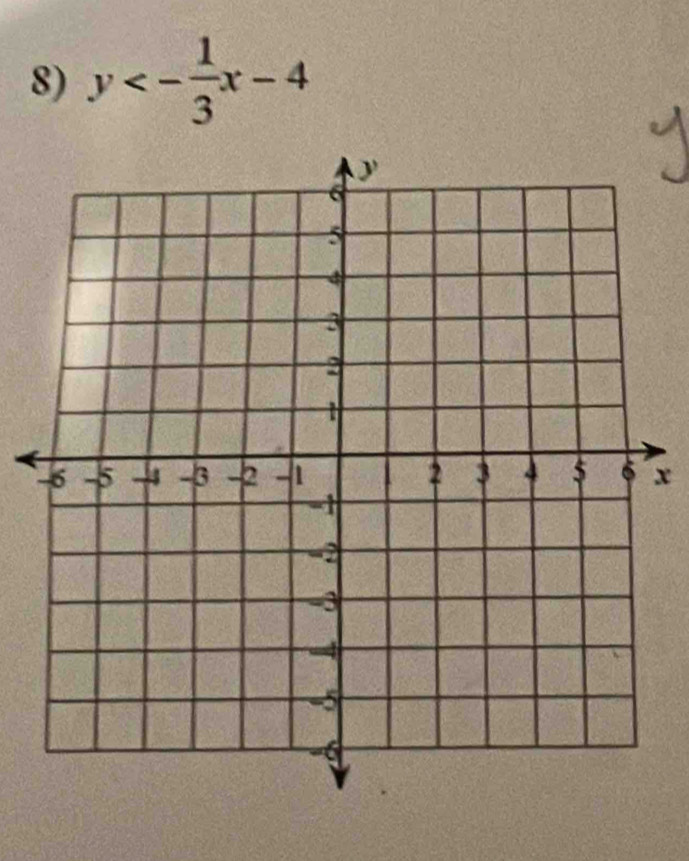 y<- 1/3 x-4
x