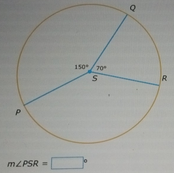 m∠ PSR=□°