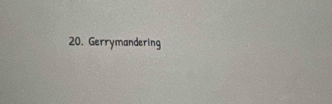 Gerrymandering