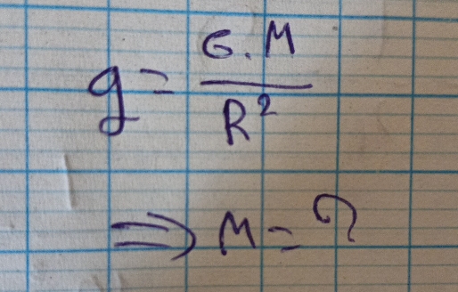 g= GM/R^2 
m=9