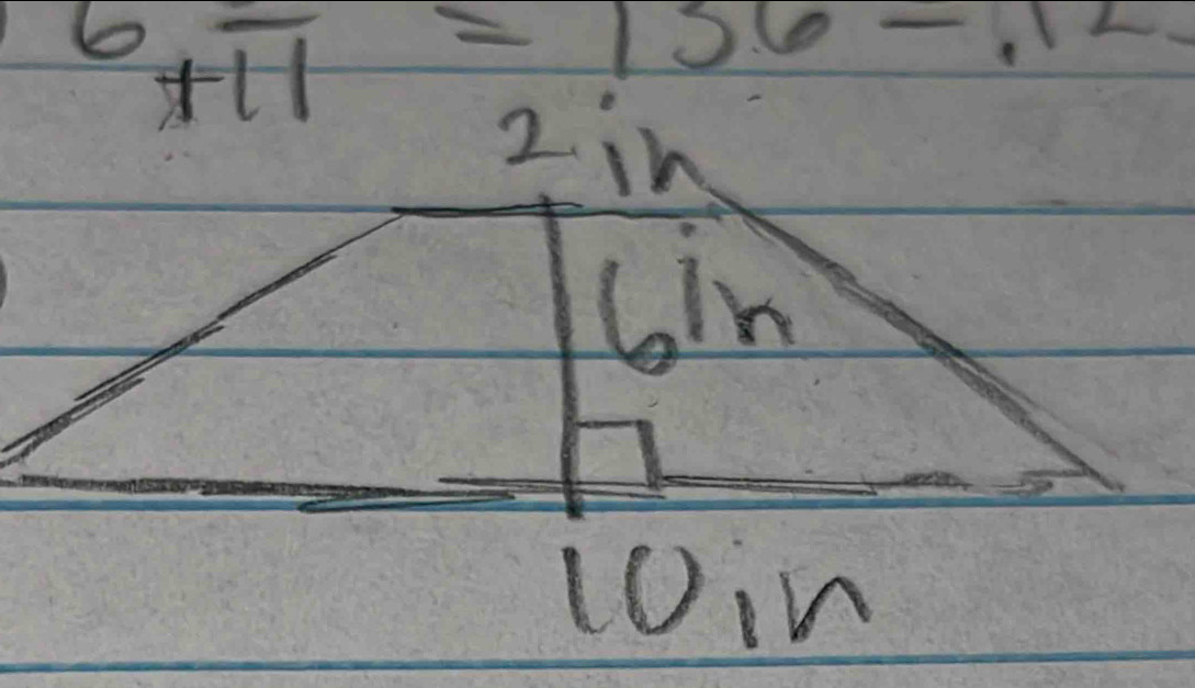 6+overline 11=136-.12