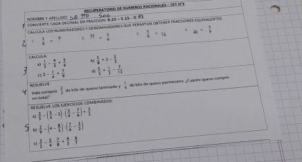 NUMEROS RACIONALES - CET ST3