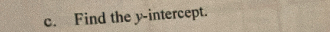 Find the y-intercept.