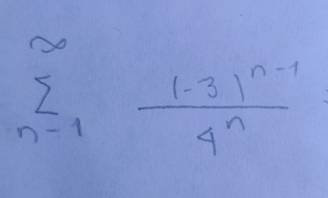 sumlimits _(n=1)^(∈fty) (1-31^(n-1))/4^n 