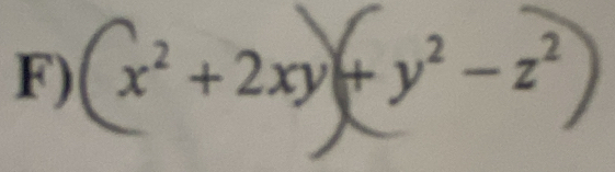 x²+2xy+y²-z²