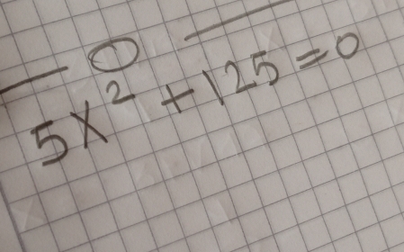 ① 
_ 5x^2+125=0 _