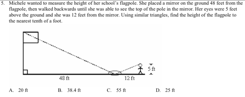 Resuelto:Michele wanted to measure the height of her school’s flagpole ...
