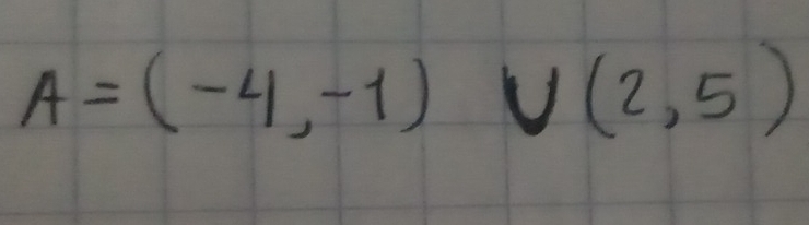 A=(-4,-1) V(2,5)