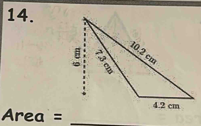 Area = _