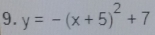 y=-(x+5)^2+7