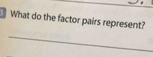 What do the factor pairs represent? 
_