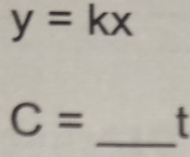 y=kx
_
C=