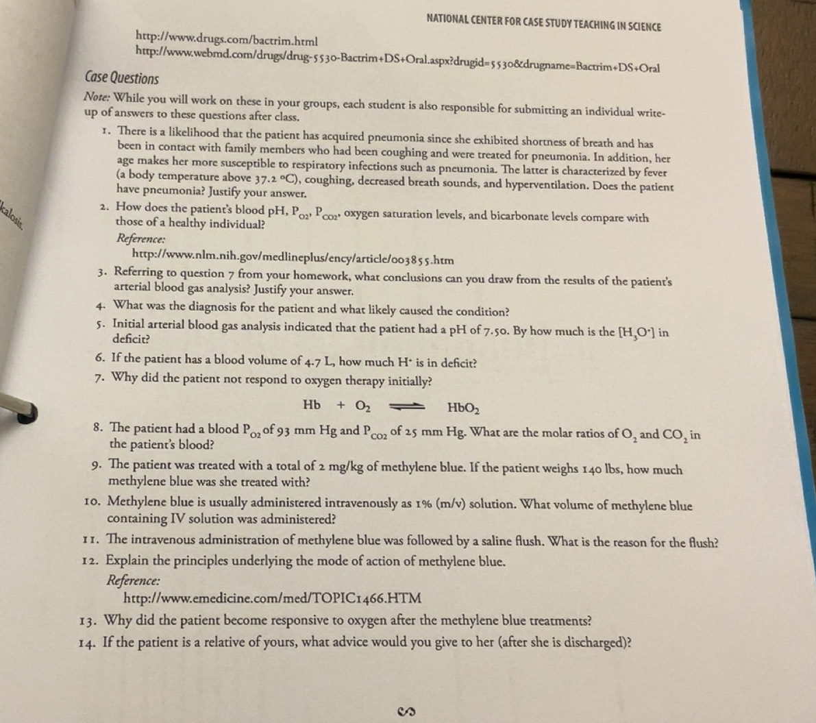 Solved: NATIONAL CENTER FOR CASE STUDY TEACHING IN SCIENCE http://www ...