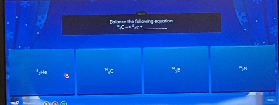 Balance the following equation: 
_