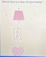 Which line is a line of symmetry?