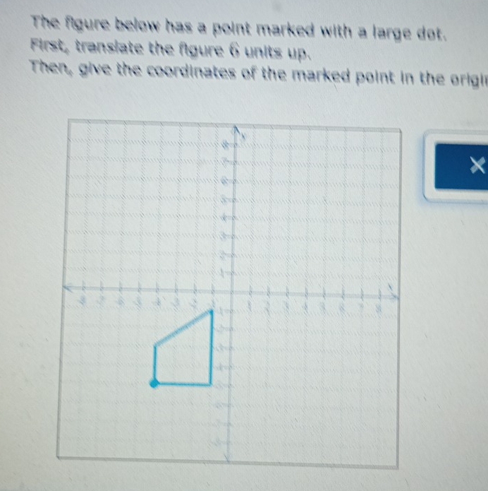 Solved: The figure below has a point marked with a large dot. First ...