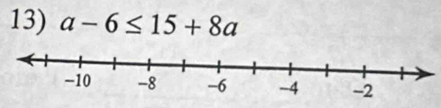 a-6≤ 15+8a