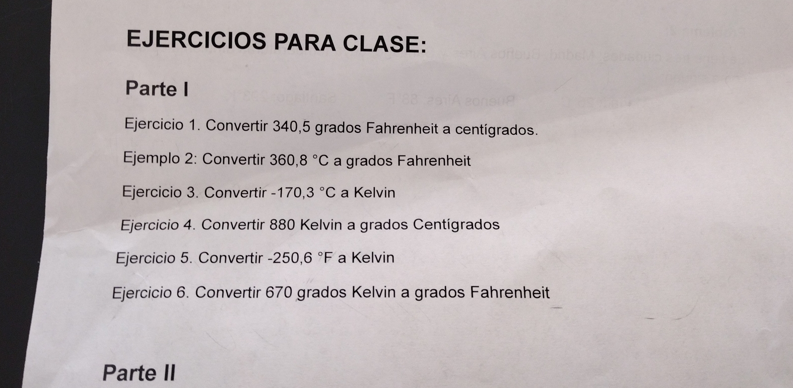 Resuelto:EJERCICIOS PARA CLASE: Parte I Ejercicio 1. Convertir 340,5 ...