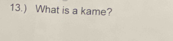 13.) What is a kame?