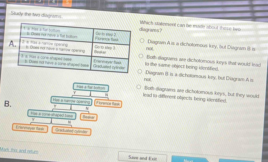 Solved: 4 5 Study the two diagrams. Which statement can be made about ...