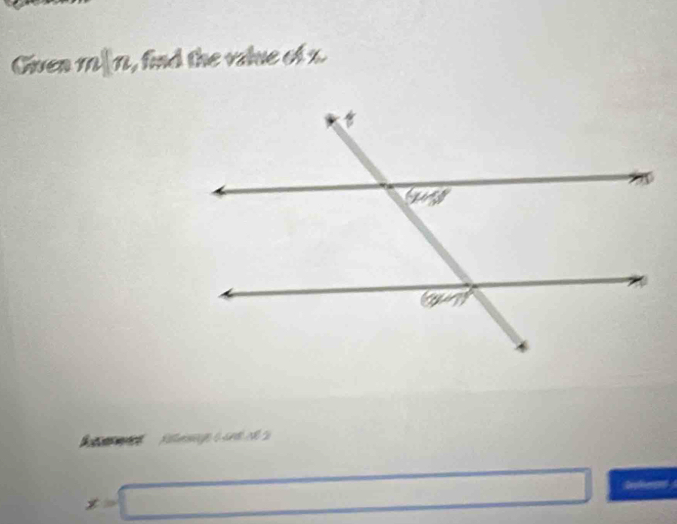 Given s, find the value of x.

c=