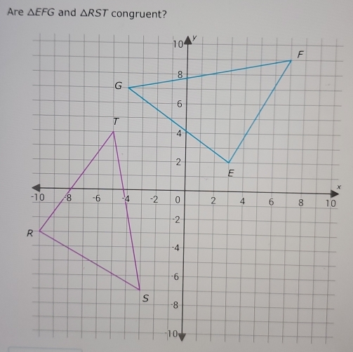 Are △ EFG and △ RST