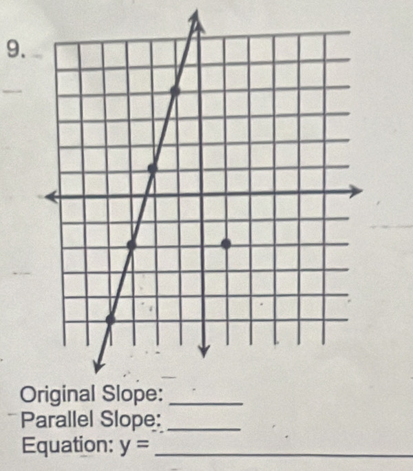 Parallel Slope:_ 
Equation: y= _