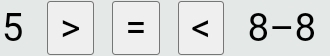 5 > = < 8-8</tex>