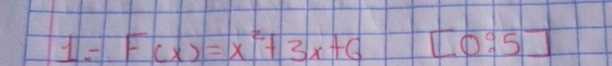 1- F(x)=x^2+3x+6 1095