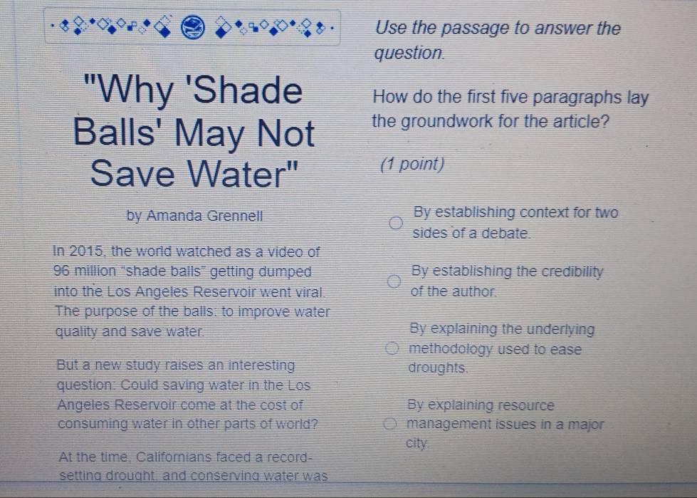Solved: Use the passage to answer the question. 