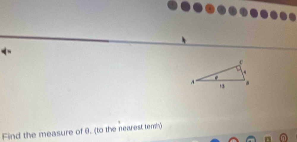 Find the measure of θ. (to the nearest tenth)