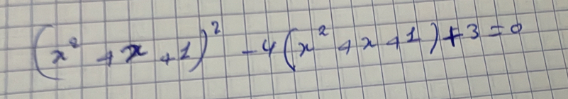 (x^2+x+1)^2-4(x^2+x+1)+3=0