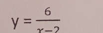 y= 6/x-2 