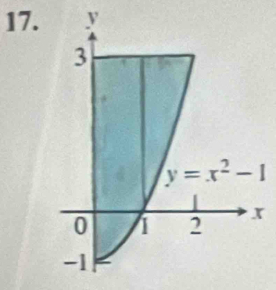 y
3
y=x^2-1
0 I 2 x
-1