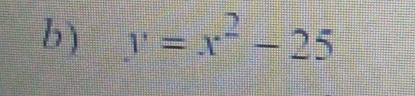 y=x^2-25