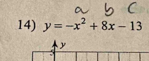 y=-x^2+8x-13
y
5