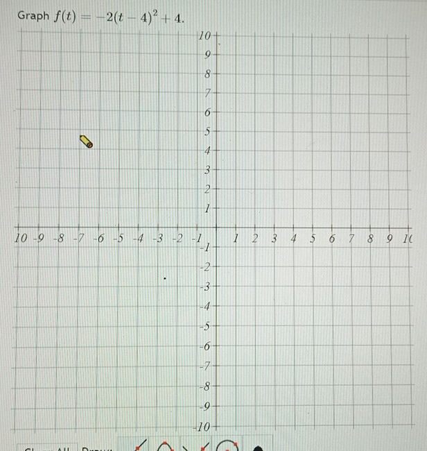 Graph f(t)=-2(t-4)^2+4. 
1(