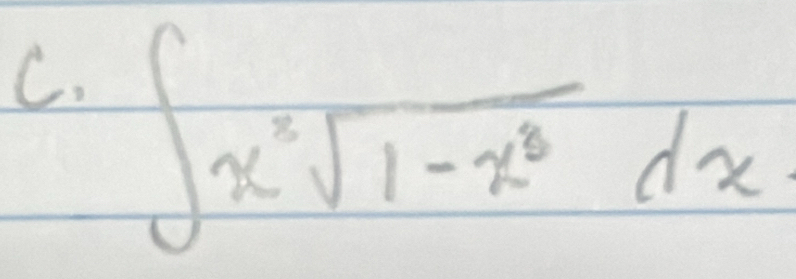 ∈t x^5sqrt(1-x^8)dx