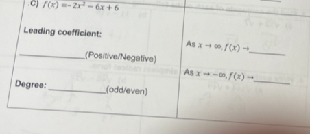 f(x)=-2x^2-6x+6