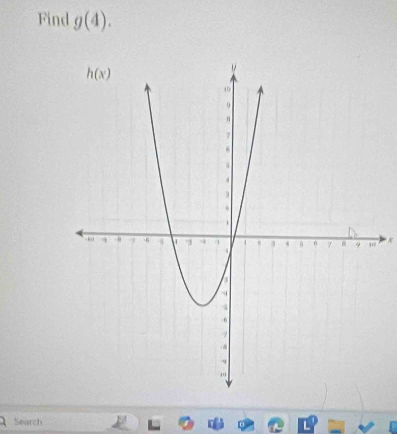 Find g(4).
x
Search L