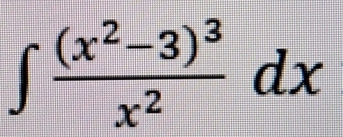 ∈t frac (x^2-3)^3x^2dx