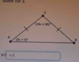 Solve 1or x
x=4.6