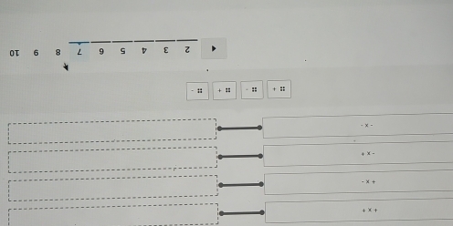 OT 6 8 9 D ε z 
- :: + = :: + :: 
- × -
4 × -
+ ×+