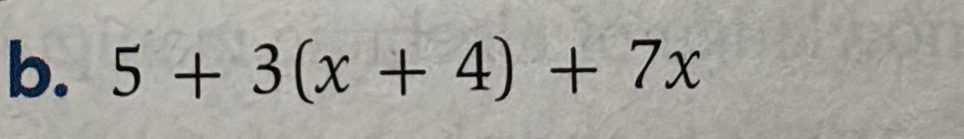 5+3(x+4)+7x