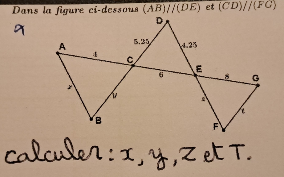 (AB)//(DE) et (CD)//(FG)