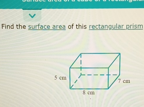 Find the surface area of this rectangular prism