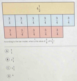 A  3/4 
3 3/4 
c 5 2/5 
0