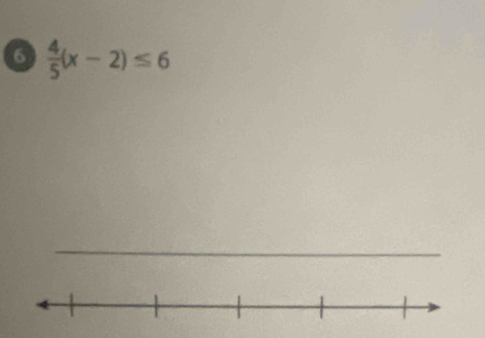 a  4/5 (x-2)≤ 6