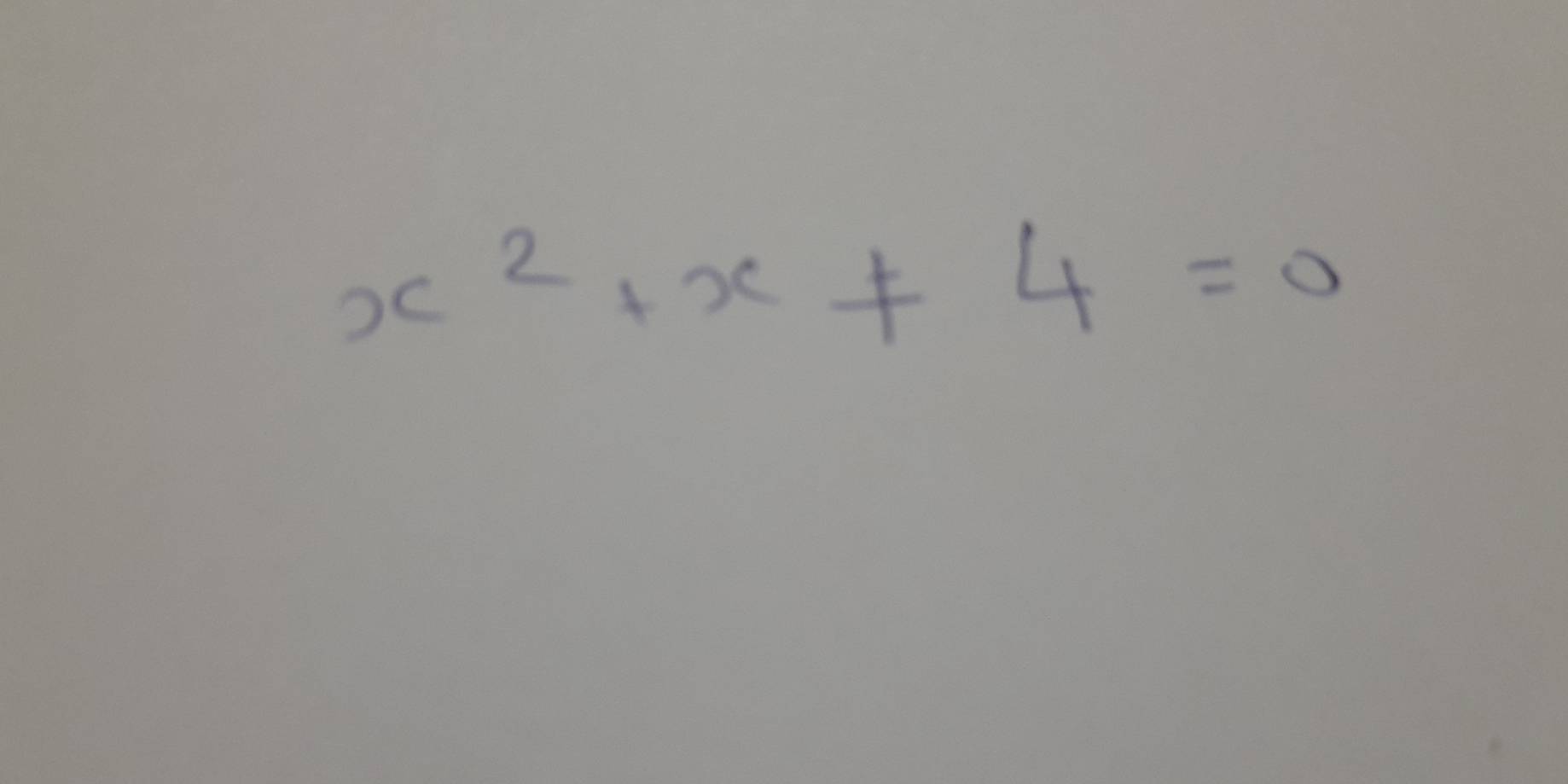 x^2+x+4=0