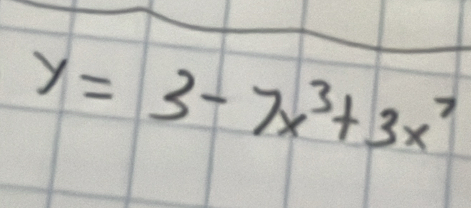 y=3-7x^3+3x^7